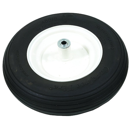 A & I Products WHEEL-RIBBED, 4.8X4X8, SOLID, WHITE 15.25" x15.3" x6" A-B1CO95